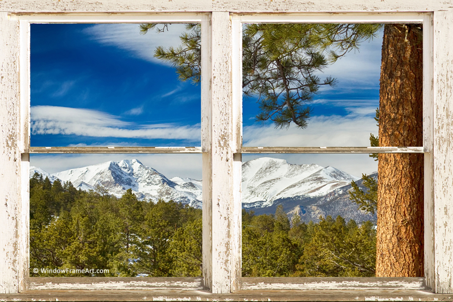 Colorado Rocky Mountain Rustic Window View